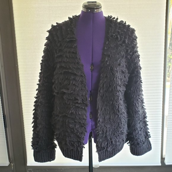 Universal Thread Tops - Universal Thread Black Looped Cardigan Sweater